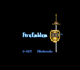 Fire Emblem Gaiden (English by J2e Translations) Title Screen
